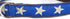 Adjustable Hemp Dog Collar in Star Pattern - Blue, Small