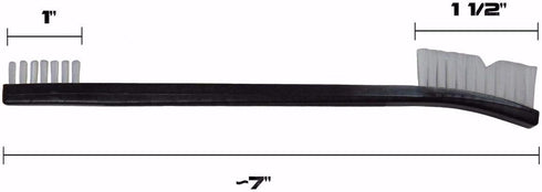 (10 7" pc) Type-III Black Double Sided Nylon Weapon Cleaning Brush