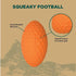 Hound2O Dog Chew Toys - Squeaky Football, Orange, Durable & Non-Toxic for Outdoor Play and Fetching