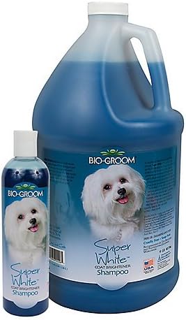 Bio-Groom Super White Dog Shampoo – Whitening Pet Shampoo, Dog Bathing Supplies, Puppy Wash, Dog Grooming Supplies, Cruelty-Free, Made in USA, Coat Brightener Shampoo – 12 fl oz 1-Pack