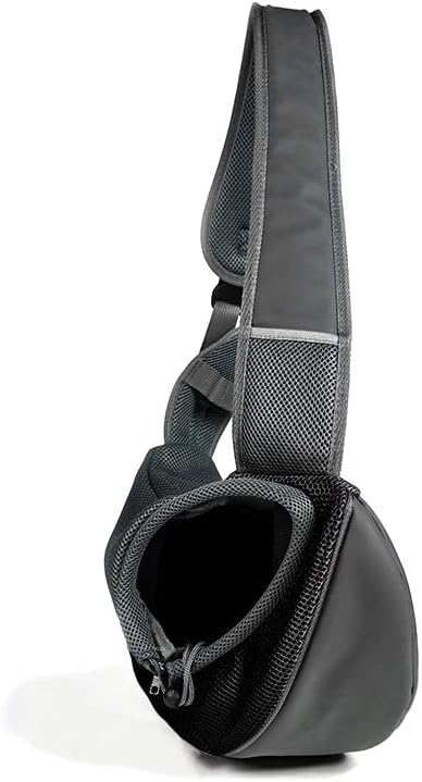 Dog Sling Carrier, Breathable Mesh Bag for Small Dogs Cat Carrier (Fits 3 lbs to 6 lbs Pets), Black
