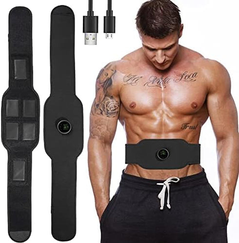 Muscle Toner ABS Training Workout Belt – Body Abdominal Toning Gear, Waist Trimmer for Men Women, Intelligent Portable