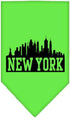 New York Skyline Screen Print Bandana, Large, Bright Pink, Mirage Pet Products
