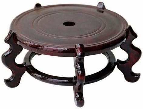Asian Home Beautiful Hand Craft Rosewood Oriental Vase Stand 12.50"""