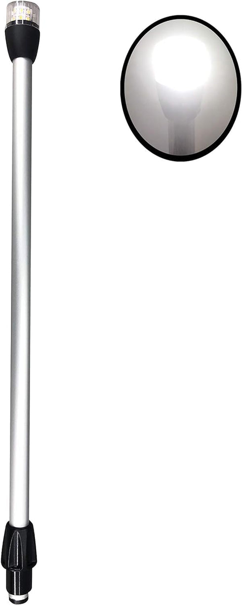 Pactrade Marine LED 22-1/4 Inches All Round Long Stern Light - Navigation Light with Removable 2 Pin Plug