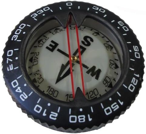 80M 25 Scuba Choice Diving Compass Module - Glow in the Dark, Aluminum, Max Depth, Portable, Tilt, Compact & Durable
