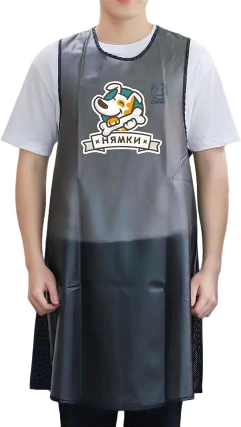 Dog Grooming Smock, Professional Pet Groomer Apron, Waterproof Grooming Workwear for Women Men