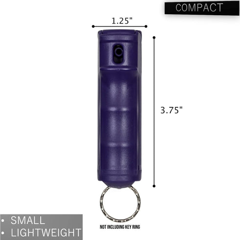 Police Magnum Keychain Pepper Spray, Tactical Small Compact Case Holder for Women's Self Defense (1/2oz)