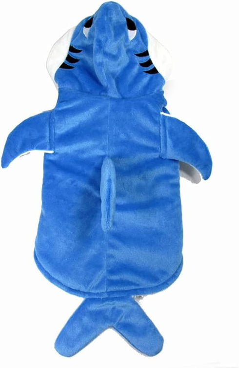 NACOCO Dog Shark Costume, Cute Pet Clothes for Cats and Dogs, Blue, XS