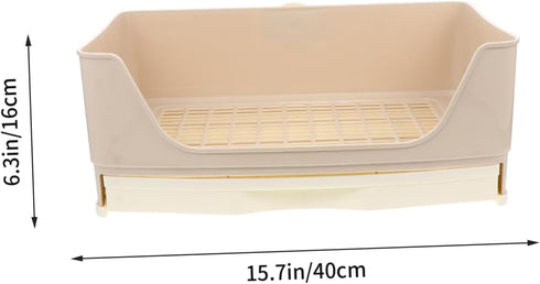 Chinchillas YARNOW Rabbit Toilet Tray Box Large Pet Potty Trainer for Rabbits Guinea Pigs and More Non Slip Design
