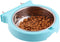Crate Dog Cat Bowls, Removable Stainless Steel Hanging Pet Cage Bowls for Food and Water Feeder (Small, Blue)