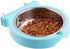 Crate Dog Cat Bowls, Removable Stainless Steel Hanging Pet Cage Bowls for Food and Water Feeder (Small, Blue)