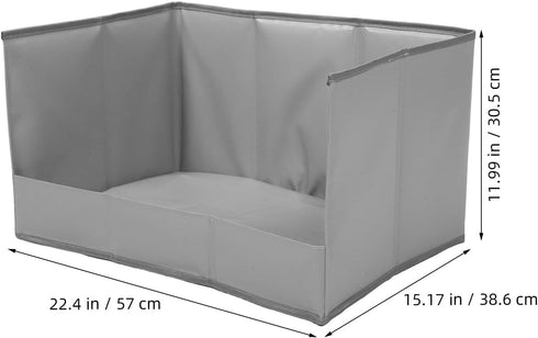 22.4x15.2x12Inch KOMBIUDA High Wall Pee Pad Holder for Indoor - Foldable Dog Potty Tray Enclosure - Splash Guard