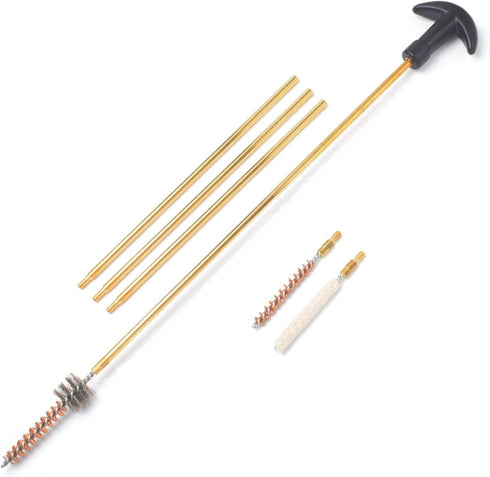 Gun Cleaning Kit for .223/5.56 Rifle, Includes Bore Chamber Brushes, Brass, Jags, Rods & Cleaning Pick