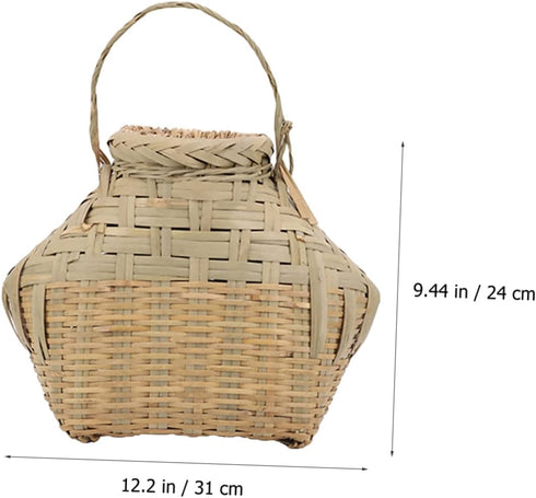Durable Woven Shrimp Basket for Fishing and Camping