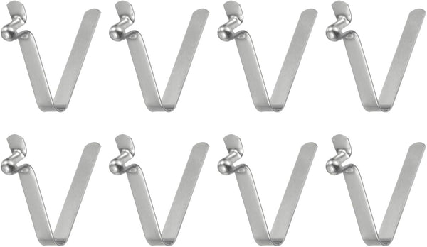 HARFINGTON 8pcs Single Button Kayak Paddle Snap Spring Clip, 4x5.6x26mm, 65Mn Spring Steel V-Shaped Locking Tube Clips