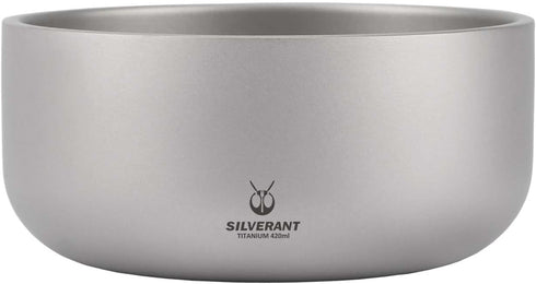 SILVERANT Titanium Double Walled Bowl Oatmeal Rice Soup Yogurt Doshware Ultralight Portable