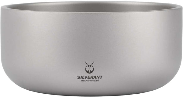 SILVERANT Titanium Double Walled Bowl Oatmeal Rice Soup Yogurt Doshware Ultralight Portable