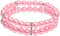 2 Rows Pearls Pet Dog Necklace Collar - Bling Accessories for Puppy Jewelry, Handmade Adjustable (Pink, Extra Small)