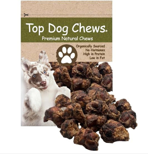 Top Dog Chews – Knee Caps, 20 Count, Dog Beef Chew Bones, Long Lasting Treats for Aggressive Chewers, Made in USA