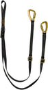 Fusion Climb 6ft Y Legged Lanyard with High Strength Double Locking Carabiner, Adjustable Black
