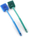 2 Pieces Aquarium Cleaning Brush - Double-Sided Sponge Brush with Long Handle for Aquariums (Blue, Green)