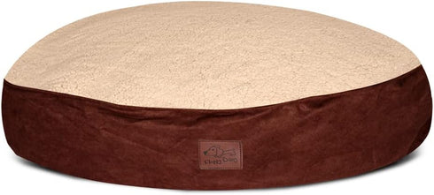 Floppy Dawg Universal Round Dog Bed Replacement Cover, Removable and Machine Washable, Large 36W, Brown