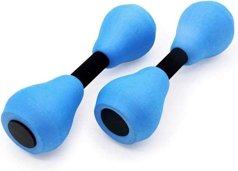 MSUIINT Water Dumbbells, 2 Pcs Blue Foam Dumbbell for Aquatic Exercise, Pool Fitness Equipment