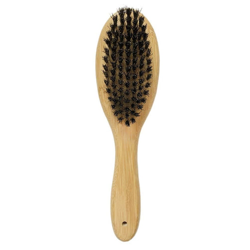Patina Dog Cat Brush for Shedding, Natural Bamboo Boar Bristles, Pet Grooming Supplies for Dogs Cats