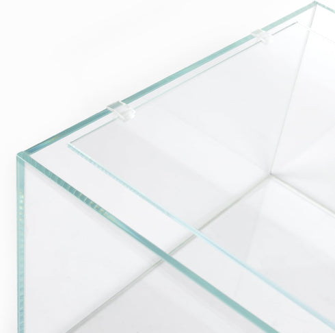 LANDEN 4mm Thick Clear Glass Aquarium Lid, 282 x 225mm (11.1x8.86 inches) with 4 Clips for Secure Placement