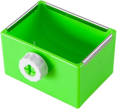 Cage Feeder Food & Water Hay Bowl Dish Bin for Small Animals, Yellow, for Rabbit, Guinea Pig, Chinchilla, Hamster,
