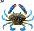 KTGCOZS Pack 6 8cm10g of Simulated Crab Soft Bait Floating TPR Vivid Fake Bait Saltwater sea Fishing Accessories Tools