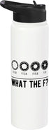 Photographer Photography Camera Lens Aperture Gift Photography Aperture Camera Lens What the F Photographer Stainless Steel Insulated Water