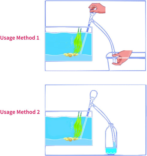 DODO Aqua Mini Aquarium Exchanger, Fish Tank Cleaning and Water Exchanger Siphoning for Small Tanks