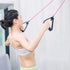 Resistance Exercise Band - Stretch Rubber Tube Workout Fitness with Comfortable Handles for Yoga Gym (Red)