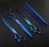 Purple Dragon 8.0 inch Dog Hair Cutting Scissors, Curved and Thinning Grooming Tool Kit