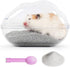 Hamster Small Animal Sand Bath Box - Bathtub with Bath Sand and Scoop Accessories for Mice Hedgehog Gerbils (Large)