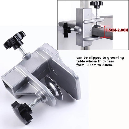 Pet Grooming Table with Aluminium Alloy Arms Clamp, H Bar Clip Fixture for Dog Cat Hair Dryer (23x23mm)