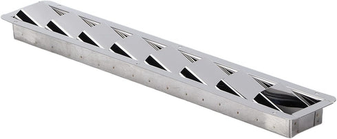 8 Acouto Boat Louver Vent,Marine Vent Grille Oblong Stainless Steel Slots Grid Cover Boat Shutters Blind Louvre