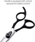 Fenice Peak 7.5'' Dog Straight Scissors - Professional Pet Grooming Shears, 440C Stainless Steel, Black Non-Slip Handle