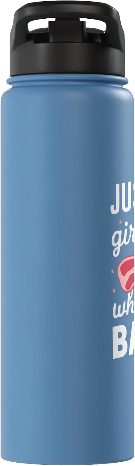 Bacon Meat Breakfast Bacons Bacon Just A Girl Who Loves Bacon Meat Stainless Steel Insulated Water Bottle