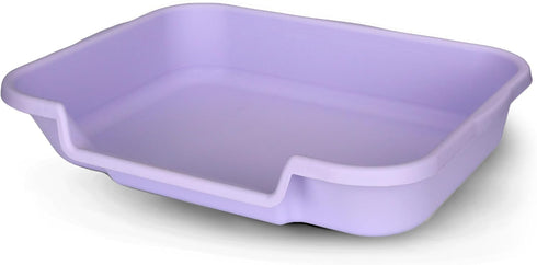KittyGoHere Senior Cat Litter Box - 1 Pack Large Storybook Lavender Low Entrance, Perfect for Senior Cats