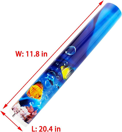 2 Pack Double-Sided Adhesive Wallpaper Fish Tank Background Sticker, Decorative Picture (20.4" x 11.8")