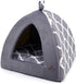 Pet Tent - Soft Bed for Dog and Cat by Best Pet Supplies, Sand Linen, 19" x 19" x H:19"