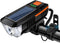 Multi-Functional Solar-Powered USB Rechargeable Mountain Bike Night Cycling Light and 120dB Horn