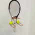 Tennis Racket Holder, Wall Mounted Metal Holder for Heavy-Duty Steel, Holds 6 Balls & 4 Racquets, Orange