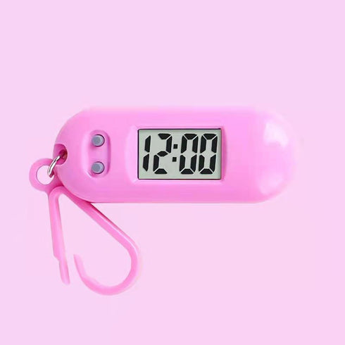 jojnsha Backpack LED Digital Keychain Pocket Watch Portable Miniature Clock for Students Kids Lightweight Timepiece