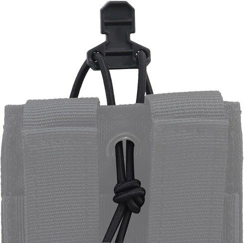 Tactical Magazine Adjustable Shock Cord Retainer, Pull Tab Fast Draw Elastic Retention Straps, Mag Pouch Accessories