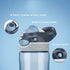 2-Pack 26oz 100% DEARART Grey and Sky Blue Water Bottles No Straw, Easy Clean BPA FREE Leakproof, Clear Bottle
