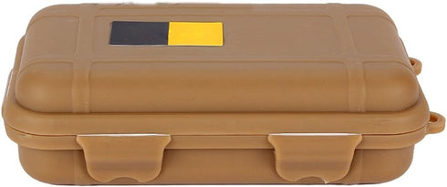 Yosoo Outdoor Waterproof Airtight Survival Storage Case Container Fishing Carry Box (Mud Color, S) Waterproof Storage Containers Small Waterproof Dry Box